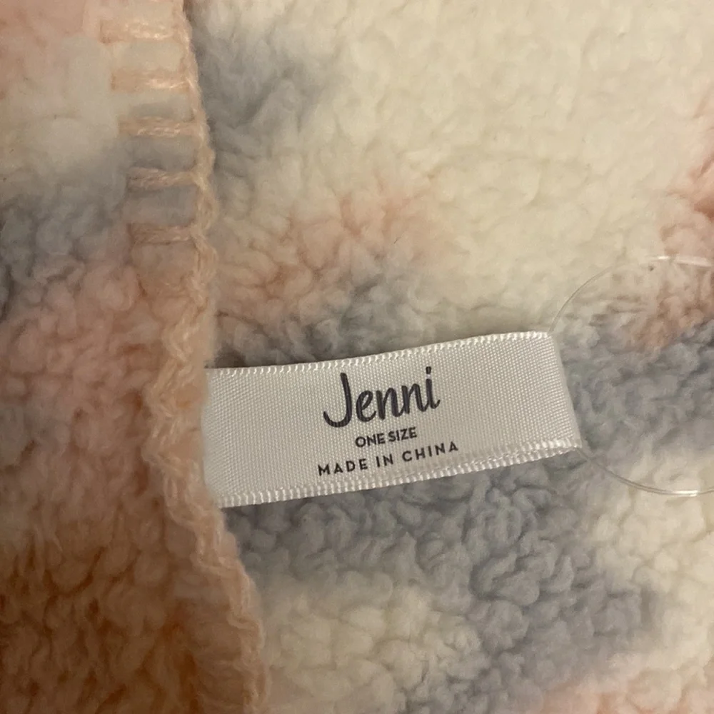 Jenni Multi Color Faux Fur Scarf Blush